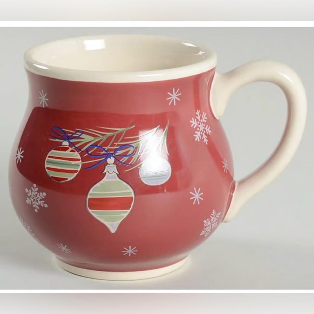 Longaberger All The Trimmings Ornaments Pot Belly Mug